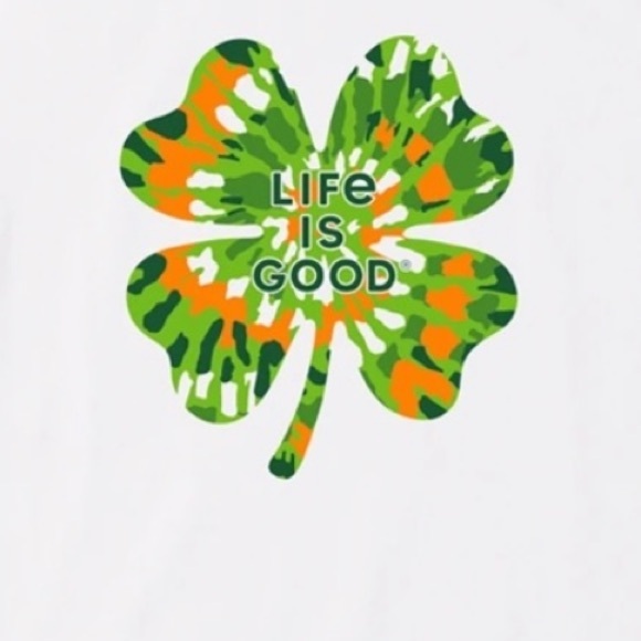 EUC Life is Good Men’s Crusher Tee Size Large Lucky 🍀 - Picture 3 of 7